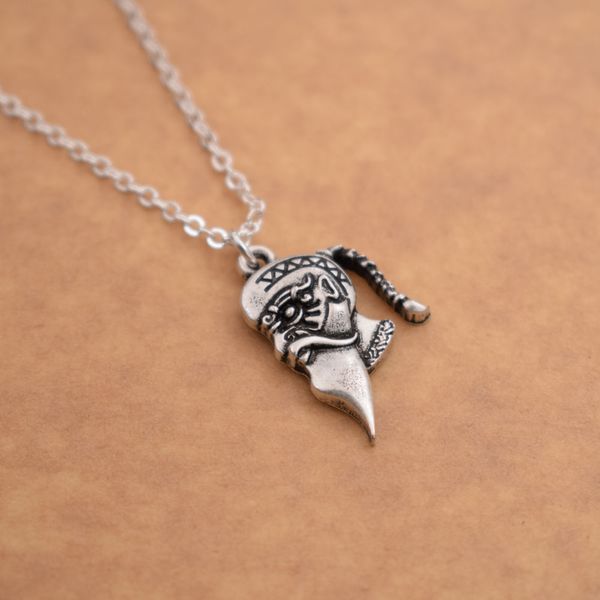 

new viking head logo pendant necklaces for women necklace very small and special 1pcs, Silver