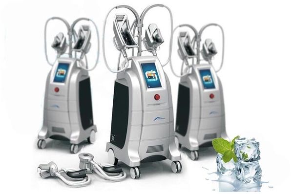 Coole Technologie, Fettgefriermaschine, Kryolipolyse-Ausrüstung, 4 Griffe für Doppelkinn-Gewichtsverlust, Fettabbau, Reduzierung von Cellulite