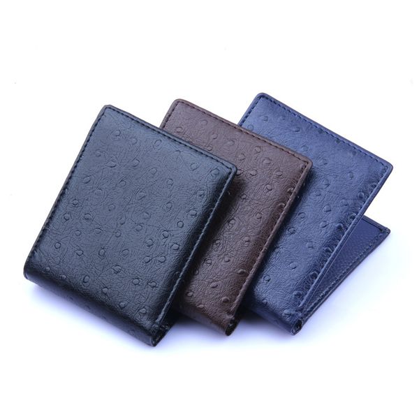 

2019 new pu leather wallet men fashion short design purses card holders wallets for men gift slim bifold wallet men tq-220, Red;black