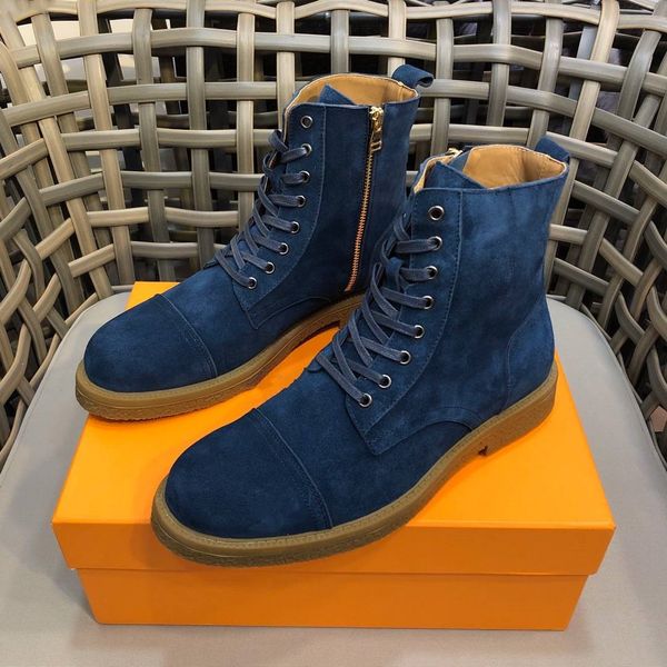

new platform designer luxury plush boots australia leather fashion women/men black/navy genuine leather flat bottom ing