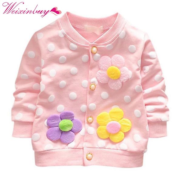 

autumn baby coat girls cotton clothes toddler cardigan jacket floral print coat for kids 0-24m, Blue;gray