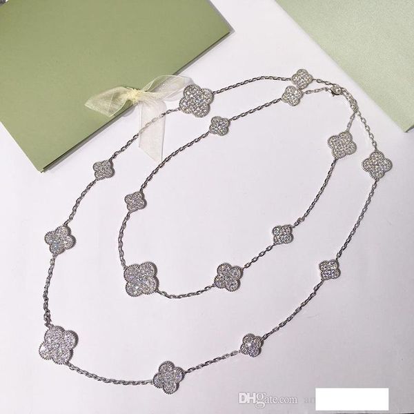 

new arrival brass and brand name necklace with flower in 16pcs with all diamond women necklace and earring braceket for wedding jewelry gif, Silver