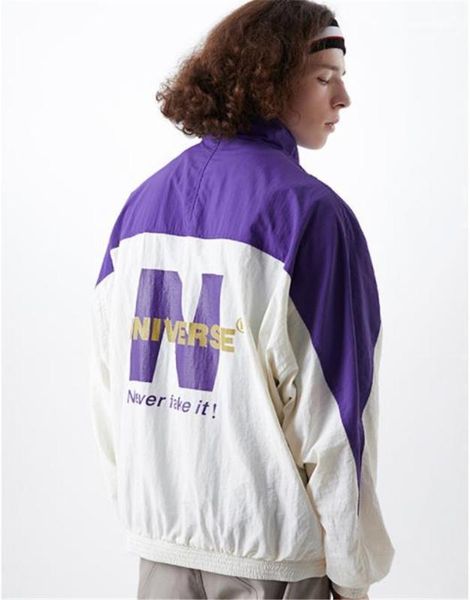 

sports high street fitness jacket zipper fly fashion mens jacket mens big letter printed jacket designer, Black;brown