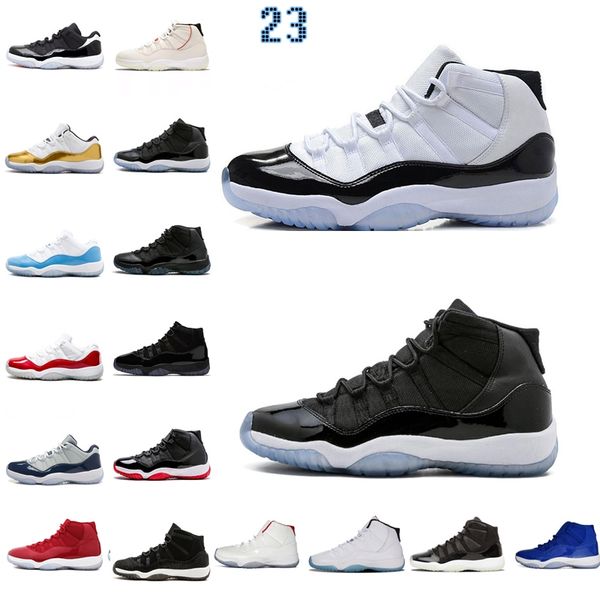 

новый 11 space jam 45 тренажерный зал красный полночь темно-синий гамма голубой баскетбол обувь мужчины женщины 11с конкордс легенда синий c