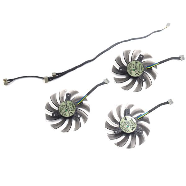 

75mm t128010su 4pin 0.35a cooling fan replacement for gigabyte geforce gtx 770 680 980 gtx 1080 ti 1060 1070 ti graphics card