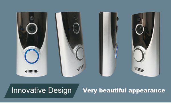 

wifi дверь камеры домашней аудио смарт-камеры в режиме реального времени видео двухсторонняя аудио ночного видения pir детектор движения, Black;white