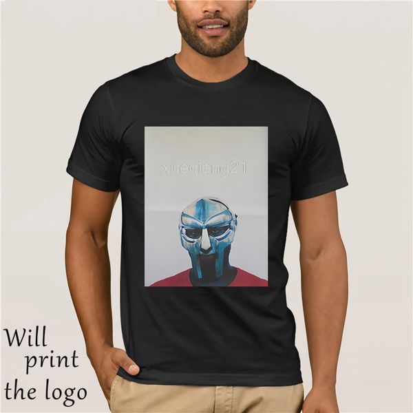 

real made mf doom mask in red steel blue color rap hip hop t shirt 100% cotton short sleeve o-neck t-shirts tee blouses, White;black