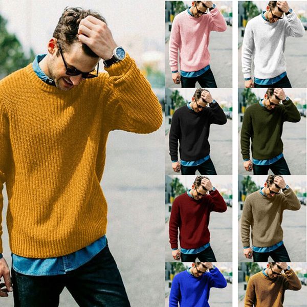 

men's pullover o-neck long sleeve large size casual male sweater autumn winter warm sweaters 2019 student solid men pullovers, White;black