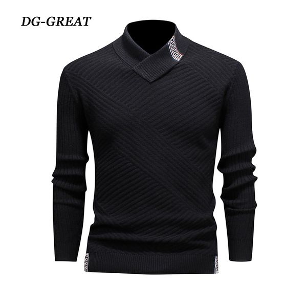 

thickening wool sweater men v-neck sweaters slim fit pullover men classic wool knitwear pull homme winter warm sweater, White;black