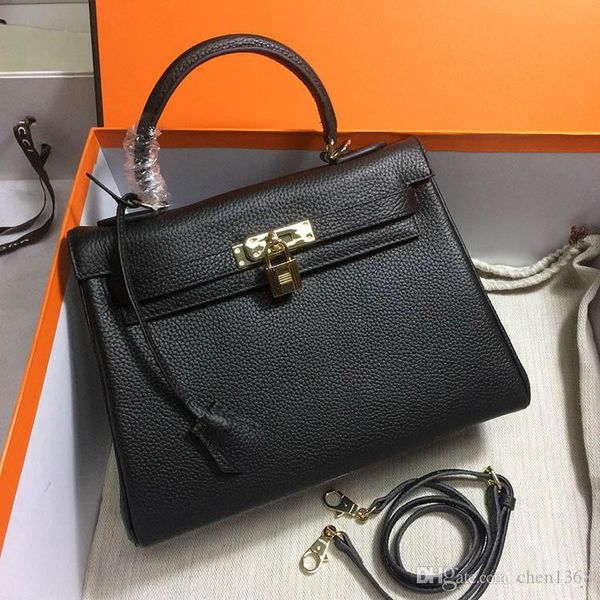 

2019 genuine leather handbags women fashion totes litchi pattern famous purse bag women's handbag ing