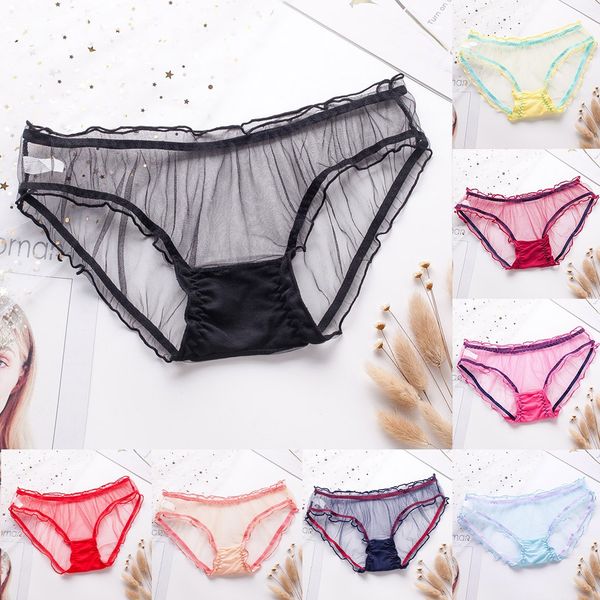 

lingerie erotic underwear female personality multicolor transparent mesh lace lingerie ladies panties majtki #201207, Black;pink