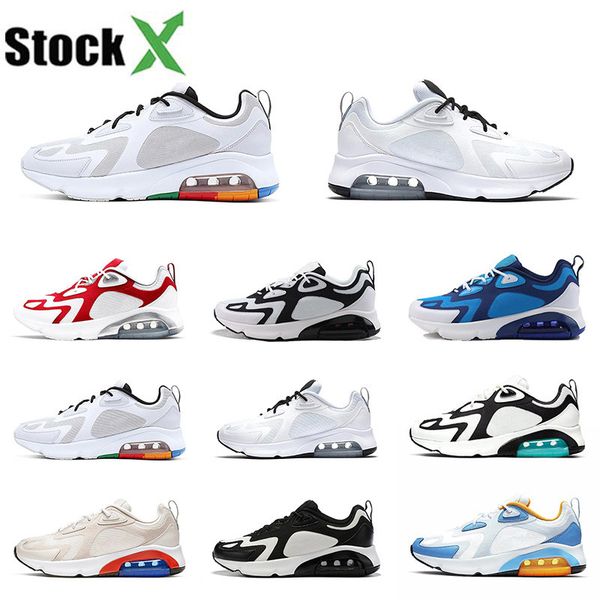 

stock x 2020 men running shoes maxes 200 bordeaux desert sand mystic green triple black royal mens trainers outdoor sports sneakers 36-46
