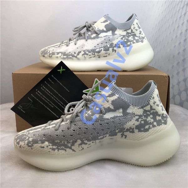 

new arrivals kanye west 380 mens womens shoes alien clay triple black white beluga cream white designer sneakers running trainers with box, White;red