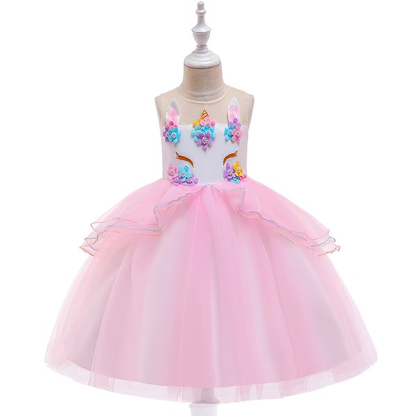 

girls formal wear for holidays party girl dresses for performance kids children halloween chritsmas party cosplay costume, White