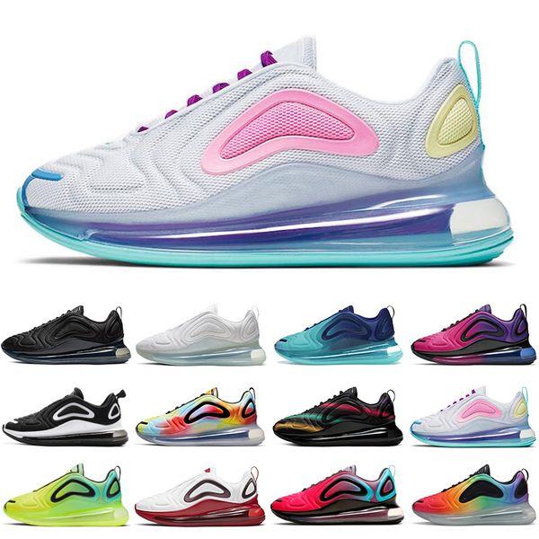 

2020 men women running shoes triple black white tie dye be true sunset sea forest volt mens womens trainers sports snakers runners