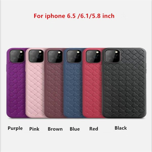 

heat woven pattern solid color phone cases for iphone 6s 6splus 8 7 8plus xs xsmax xr x shockproof mobile phone shell cover