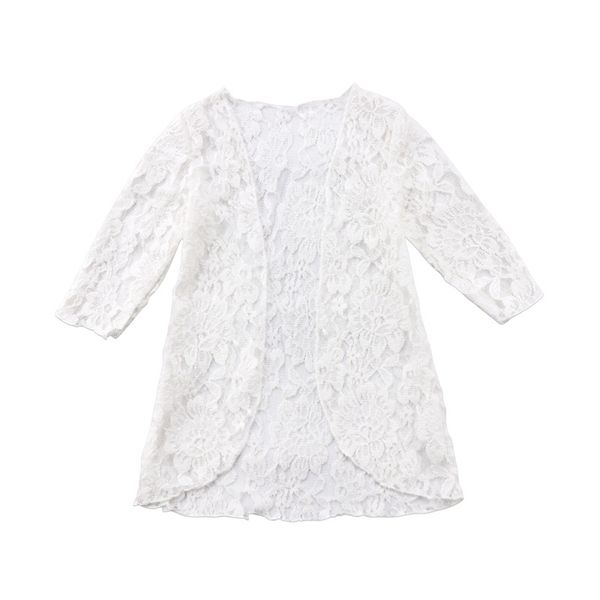 

girls outwear 2018 new summer fashion long sleeve cardigan kimono lace protection coat girls shirts sunscreen kids clothing, Blue;gray