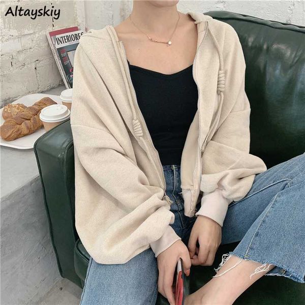 

basic jackets women spring retro loose korean solid thin lady coats chic elegant all-match hooded leisure simple outwear 4 color, Black;brown