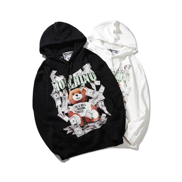 

designer women hoodies autumn brand sweatershirt mens luxury hoodies hip hop long sleeve pullover bear printed mens clothing b100340k, Black