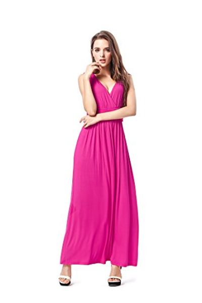 

charm your prince women's sleeveless summer maxi sun dress, Black;gray