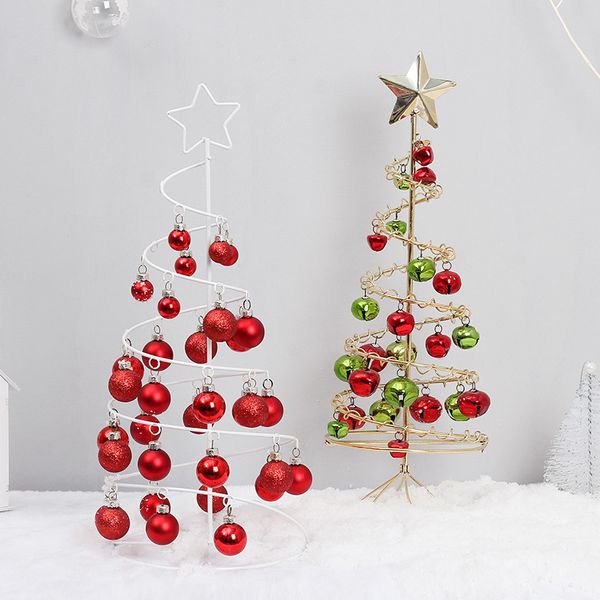 

binary christmas decorations mini christmas tree high-end shopping mall arrangement ball tree tower crafts