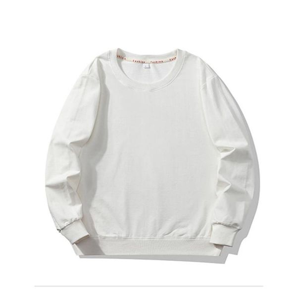 

designer mens crew neck hoodies spring fashion casual solid color long sleeve pullover loose homme sweatershirts, Black