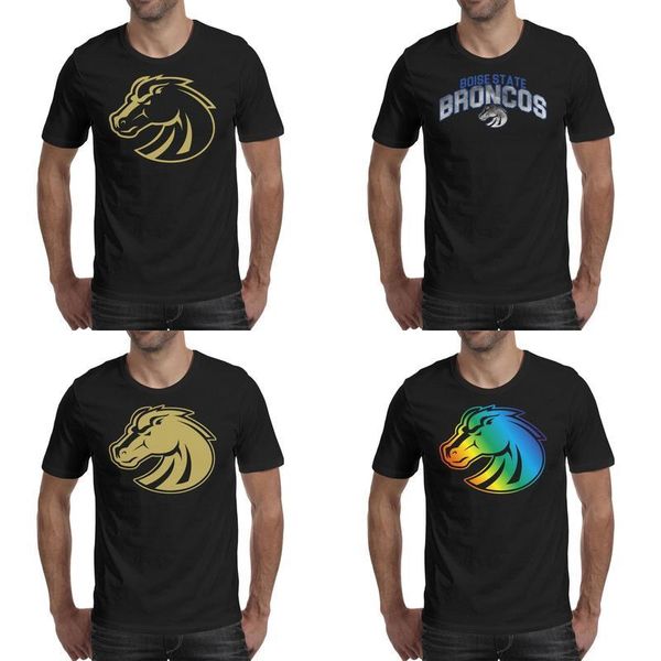 

mens printing boise state broncos golden logo black t shirt personalised hip hop superhero shirts classic gay pride rainbow core smoke, White;black