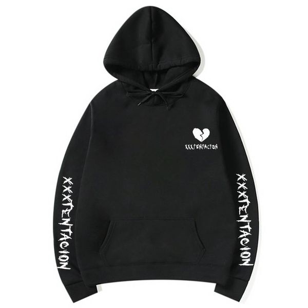 

brand designer hoodies fashion xxxtentacion hoodie sweatshirt rip hip hop rapper hoodies jahseh dwayne onfroy revenge man clothing, Black