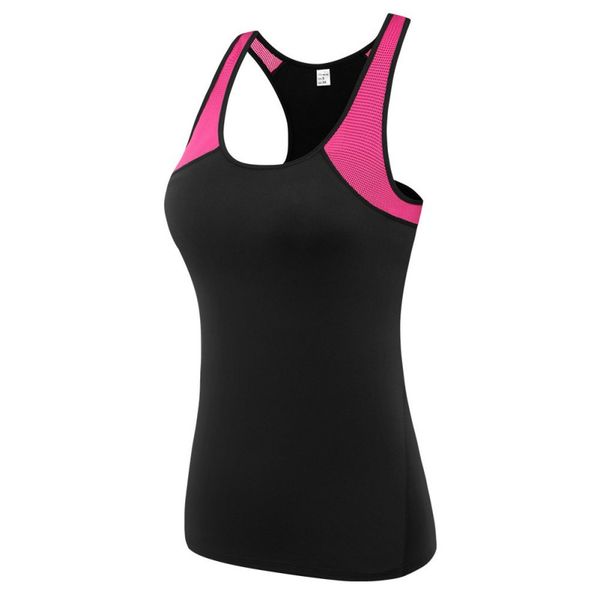 

o-neck solid color running gymnastic bodybuilding stretch slim casual vest vest women spring quick-drying clothes, White;red