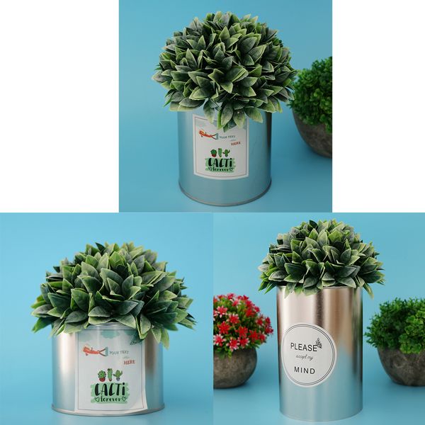 

3pcs metal flower pot cactus succulent planters pots flowerpot home garden decor