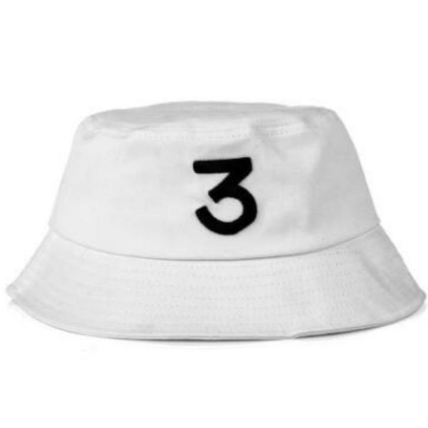 

Men Stingy Brim Hats Summer Black White Rapper Hiphop Number 3 CHANCE Embroidery Hats Caps