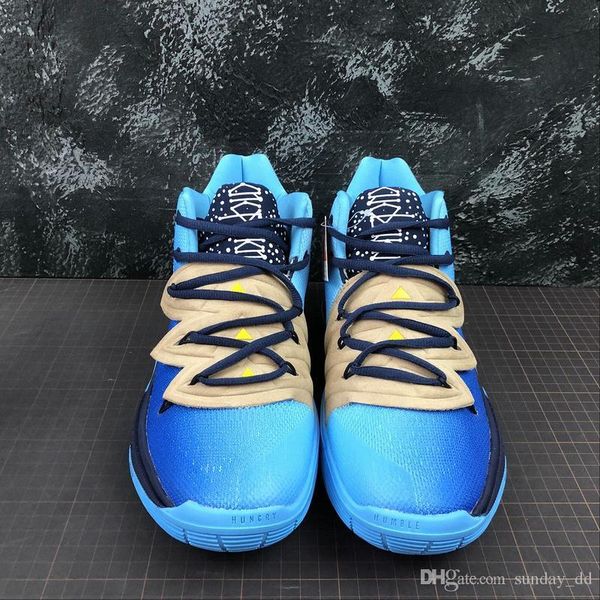 

sale authentic concepts x kyrie 5 graffiti keep sue fresh basketball shoes blue men sports sneakers with box