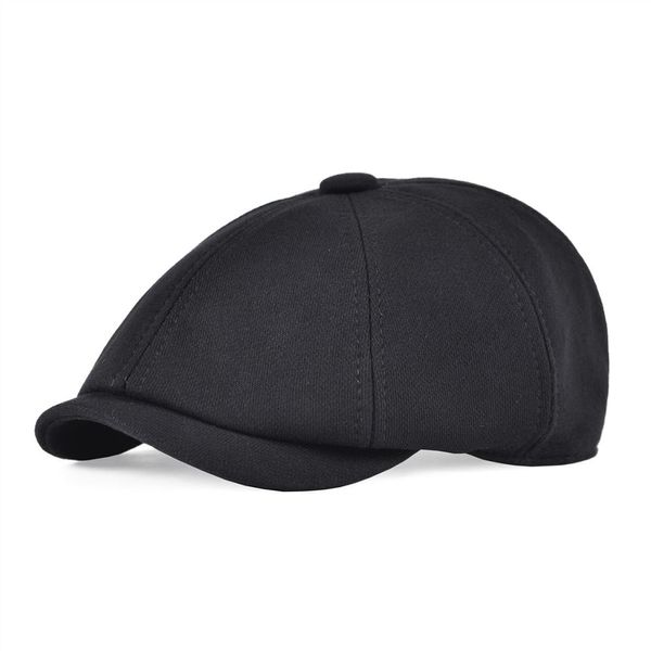 

voboom big size black cotton flat cap beret boina cabbie driver golf men women 8 panel elastic band duckbill ivy cap 321, Blue;gray