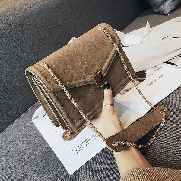 

elegant women retro messenger handbags scrub leather small evening wedding party clutch bag ladies flap chain shoulder bag purse