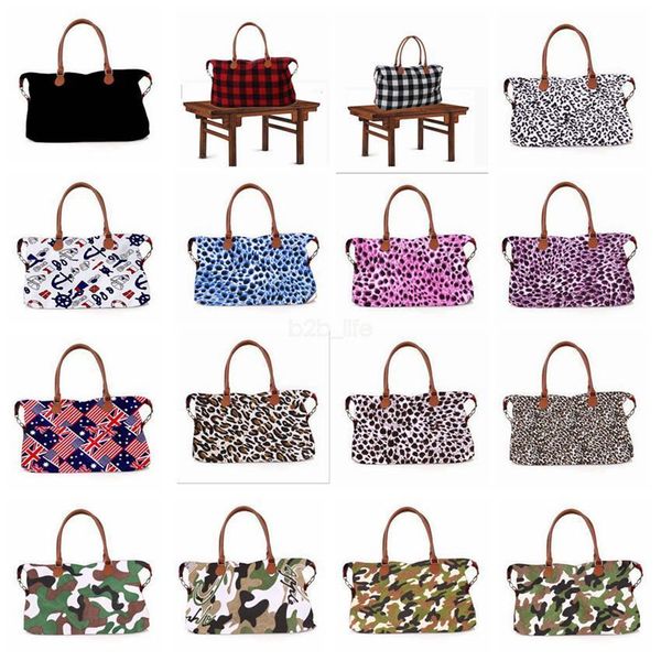 

22inch плед цветочного leopard вещевой мешок 32styles big travel камуфляж камуфляж tote печать животных сумка двойные ручки сумка xd22451