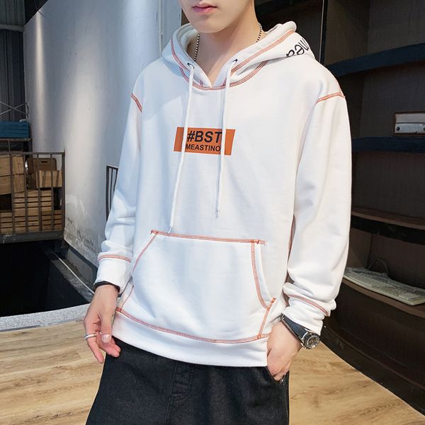 

el barco autumn cotton casual men hoodies sweatshirt print streetwear black male coats harajuku white pullover size m-4xl