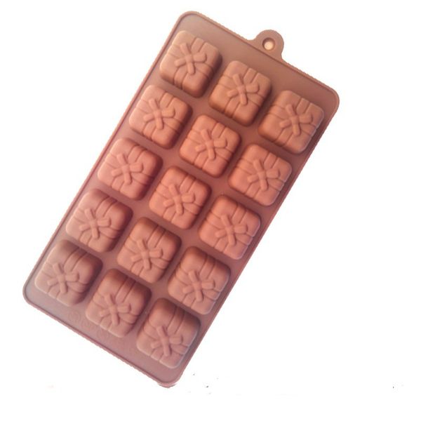 

3D силиконовые формы 15 отверстий подарочная коробка форма плесень для мыла конфеты шоколадный торт льда украшения инструменты для выпечки
