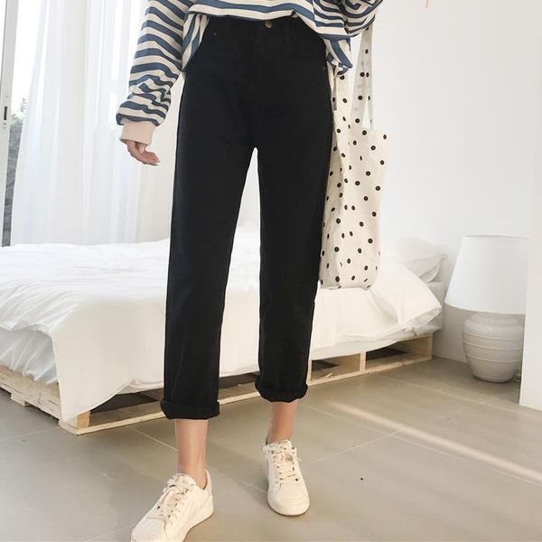 

high waist clothes straight pants wide leg denim clothing casual jeans 2020 winter fashion harajuku women jeans, Blue