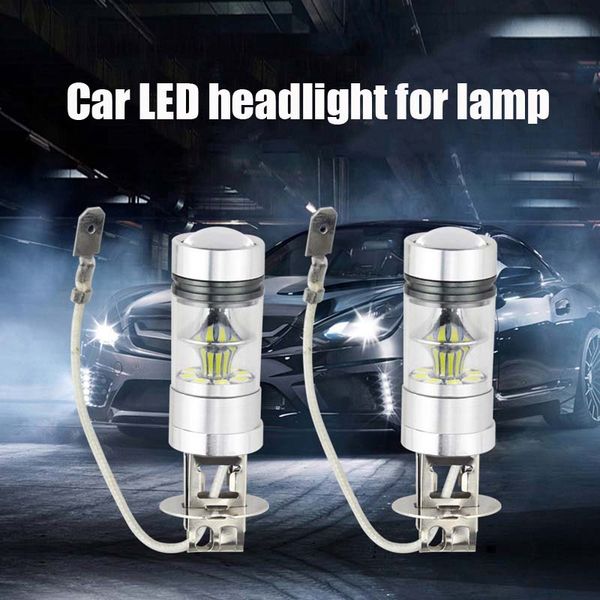 

2pcs h3 led car lights led bulbs 100w 20smd 3030 2828 car lights fog light 12v driving lamp automotivo 12-24v auto styling