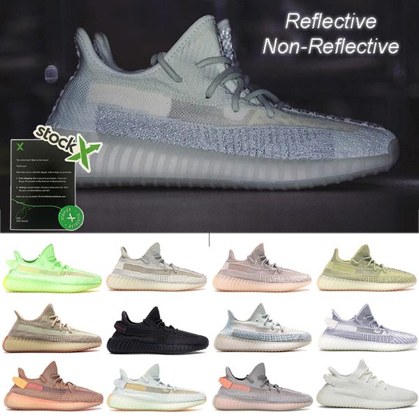 

Shoes Women Men Running Shoe Designer Sneaker Citrin Cloud White Reflective Non-Reflective Glow Synth Antlia Kanye West Sport Runner Fashion