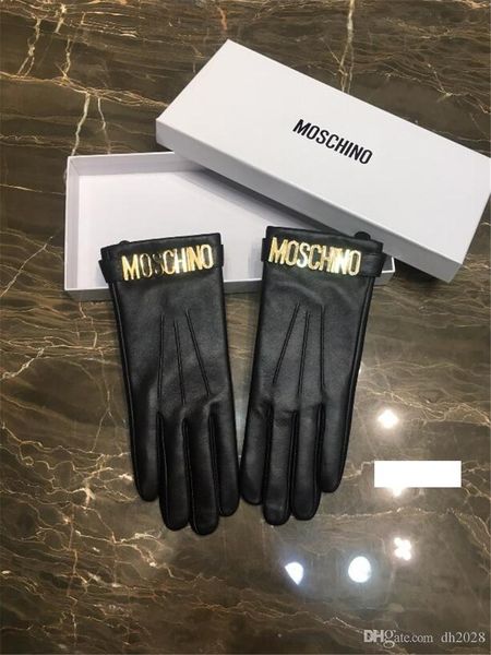 

goddess fan gloves with box leather warm women gloves winter outdoor sports driving casual gloves ing, Blue;gray