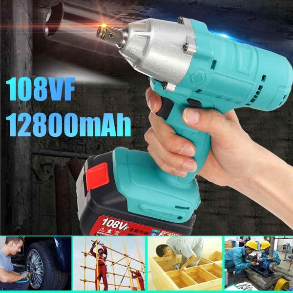 

320n/m 108vf 12800mah lithium-ion battery electric cordless impact wrench drill driver kit power tools