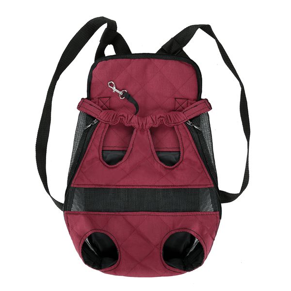 

anself breathable cute canvas pet bag puppy dog cat carrier head out front chest backpack for outdoor travel use