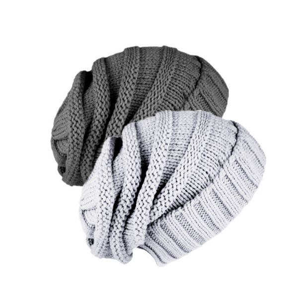 

women winter beanie warm outdoor knitted ski slouch baggy sport cap wool crochet men beanies hip hats hop cap skull ljja3146 vwcja, White;black