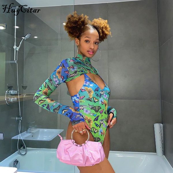 

hugcitar 2020 бабочка печати сексуальная боди дополнительную растениеводство топ 2 шт. лето женская мода купальники костюмы уличная тела, White