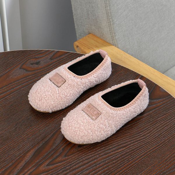 

jaycosin baby girls winter shoes casual flats shoe for children kids autumn winter soft sole plush boots fashion princess shoes, Black;grey