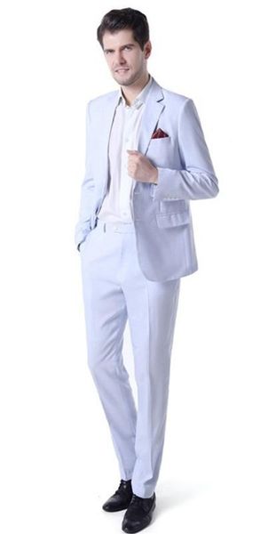 

2pcs men suits wedding men suits notch lapel slim fit groomsmen wedding for bridegroom(jacket+pants, White;black