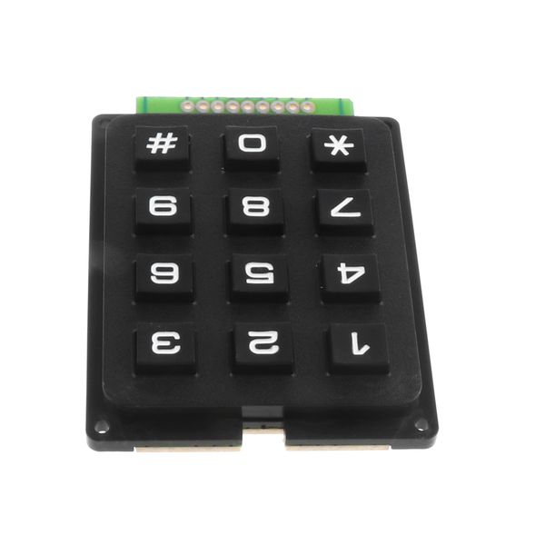 

telephone panel keyboard black 4x3 array 12 key momentary pushbutton switch