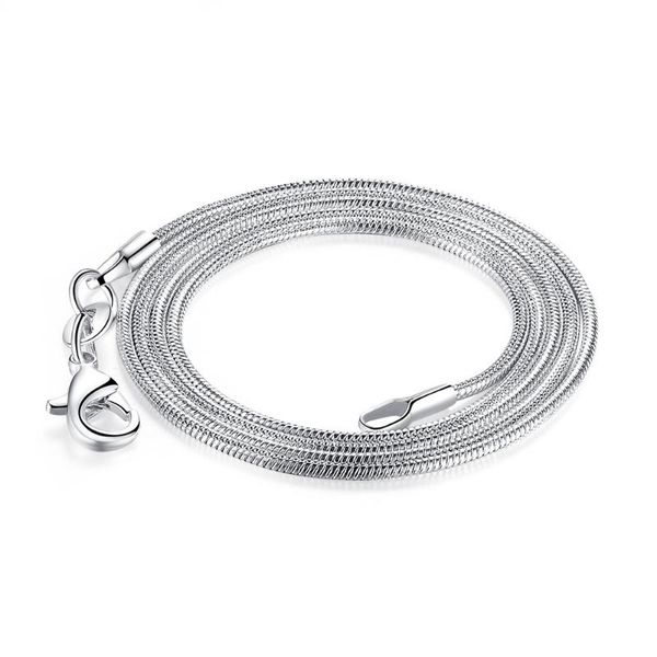 

foreign trade 22 inches 2mm snake bones chain korean-style snake chain silver-plated necklace choker europe and americ