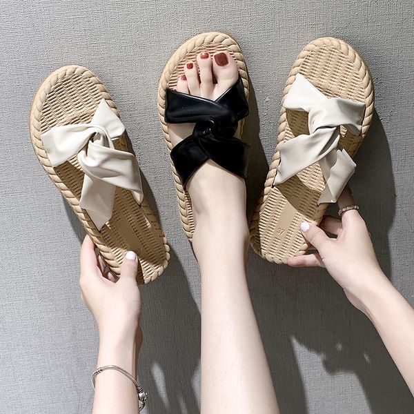 

low shoes woman 2020 woman's slippers slides new soft flat summer rome rubber pu fashion basic female shoes, Black